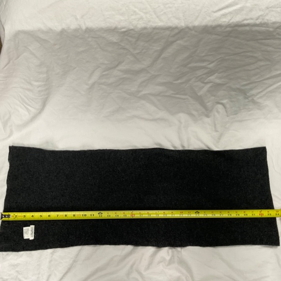 Lambswool Blend Knitted Scarf by Esprit in Charcoal Grey - Picture 4 of 7